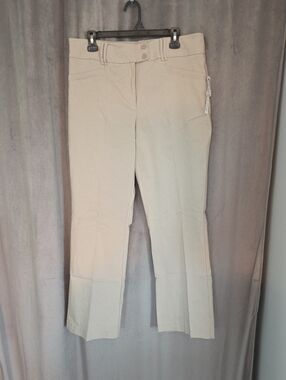 NWT Size 15 Reitmans Light Beige Boot-Cut Pants